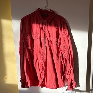 GreatNorthwest Red Casual Button-Down Shirt